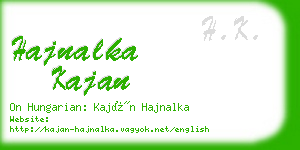 hajnalka kajan business card